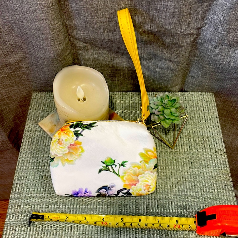 #175 Yellow Floral Mini Purse